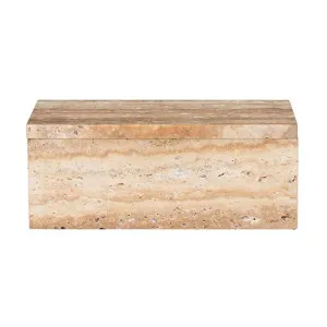 Odin Travertine Stone Storage Box, Medium by Cozy Lighting & Living, a Decorative Boxes for sale on Style Sourcebook