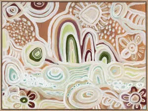 River Country Tan Canvas Art Print by Urban Road, a Aboriginal Art for sale on Style Sourcebook