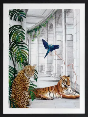 Big Cat Club Framed Art Print by Urban Road, a Prints for sale on Style Sourcebook