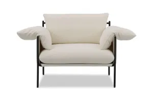 Sanctuary Accent Chair, White/Black, by Lounge Lovers by Lounge Lovers, a Chairs for sale on Style Sourcebook
