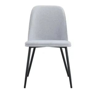 Jude Fabric Dining Chair, Set of 2, Light Grey / Black by Room Life, a Dining Chairs for sale on Style Sourcebook