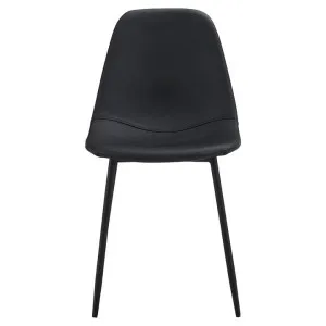 Luca Leatherette Dining Chair, Set of 2, Black / Black by Room Life, a Dining Chairs for sale on Style Sourcebook