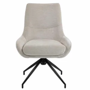 Conor Fabric Swivel Dining Chair, Beige by Charming Living, a Dining Chairs for sale on Style Sourcebook