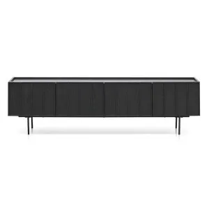 Arana Wooden 4 Door TV Unit, 200cm, Black by Conception Living, a Entertainment Units & TV Stands for sale on Style Sourcebook