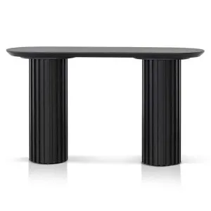 Mossvale Woode Oval Console Table, 140cm, Black by Conception Living, a Console Table for sale on Style Sourcebook