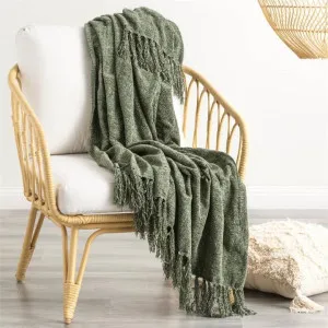 Renee Taylor Newland Chenille Greenlake Throw by null, a Throws for sale on Style Sourcebook