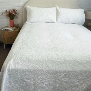 Morgan and Reid Gum White Coverlet Set by null, a Quilt Covers for sale on Style Sourcebook
