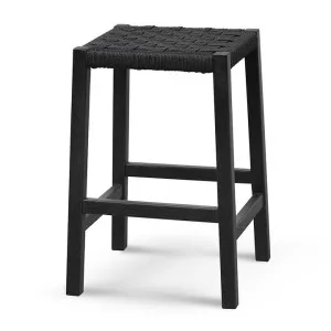 Jolen 65cm Rattan Bar Stool - Full Black by Interior Secrets - AfterPay Available by Interior Secrets, a Bar Stools for sale on Style Sourcebook