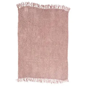 Braidia Woven Throw, 130x170cm, Dusty Pink by Casa Uno, a Throws for sale on Style Sourcebook
