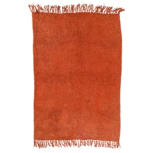 Braidia Woven Throw, 130x170cm, Terracotta by Casa Uno, a Throws for sale on Style Sourcebook