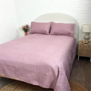 Morgan and Reid Leaflette Rose Pink Coverlet Set by null, a Quilt Covers for sale on Style Sourcebook