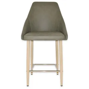 Stockholm Commercial Grade Pelle Fabric Counter Stool, Metal Leg, Sage / Birch by Eagle Furn, a Bar Stools for sale on Style Sourcebook