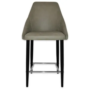 Stockholm Commercial Grade Pelle Fabric Counter Stool, Metal Leg, Sage / Black by Eagle Furn, a Bar Stools for sale on Style Sourcebook