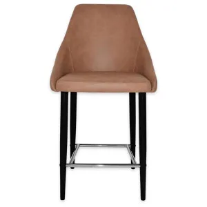 Stockholm Commercial Grade Pelle Fabric Counter Stool, Metal Leg, Tan / Black by Eagle Furn, a Bar Stools for sale on Style Sourcebook