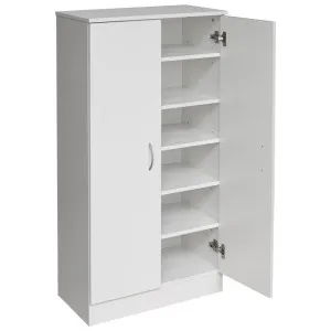 Mission 2 Door Shoe Cabinet, White by EBT Furniture, a Shoe Organisers for sale on Style Sourcebook