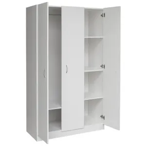 Mission 3 Door Combo Wardrobe, White by EBT Furniture, a Wardrobes for sale on Style Sourcebook