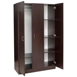 Mission 3 Door Combo Wardrobe, Walnut by EBT Furniture, a Wardrobes for sale on Style Sourcebook