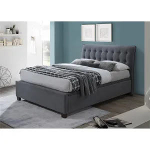 Leo Fabric Platform Bed, King by Glano, a Beds & Bed Frames for sale on Style Sourcebook