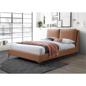 Nathan Leather Look Fabric Platform Bed, Queen by Glano, a Beds & Bed Frames for sale on Style Sourcebook