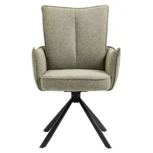 Theo Fabric Swivel Dining Armchair, Set of 2, Sage by Charming Living, a Dining Chairs for sale on Style Sourcebook