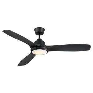 Raptor DC Ceiling Fan with Dimmable CCT LED Light, 130cm/52", Black by Mercator, a Ceiling Fans for sale on Style Sourcebook