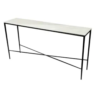 SOHO' Forged Black Console Table with Marble Top by Style My Home, a Console Table for sale on Style Sourcebook