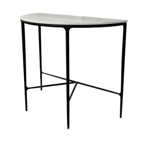 SOHO' Black Forged Curved Console Table with Marble Top by Style My Home, a Console Table for sale on Style Sourcebook
