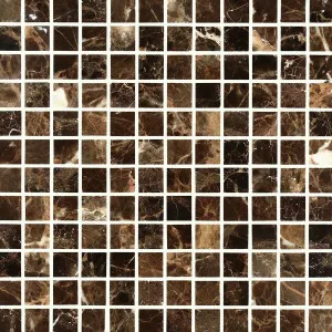 Emperador Dark Polished Mosaic by Beaumont Tiles, a Brick Look Tiles for sale on Style Sourcebook
