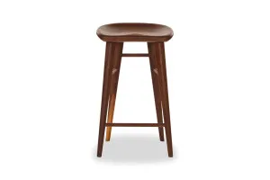 Saddle Bar Stool, Walnut, by Lounge Lovers by Lounge Lovers, a Bar Stools for sale on Style Sourcebook