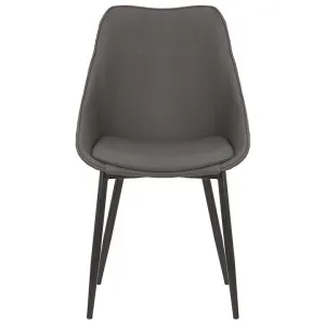 Bellagio Faux Leather Dining Chair, Anthracite by Maison Furniture, a Dining Chairs for sale on Style Sourcebook