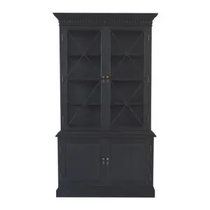 Varroville Oak Timber 2 Door Display Hutch Cabinet, Black Oak by Manoir Chene, a Cabinets, Chests for sale on Style Sourcebook