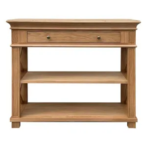 Heston II Oak Timber Console Table, 95cm, Natural Oak by Manoir Chene, a Console Table for sale on Style Sourcebook