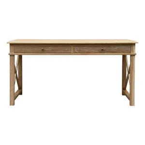 Phyllis Oak Timber Desk, 130cm, Lime Washed Oak by Manoir Chene, a Desks for sale on Style Sourcebook