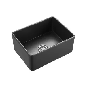 Hartley Small Single Farmhouse Sink - Satin Black by ABI Interiors Pty Ltd, a Kitchen Sinks for sale on Style Sourcebook