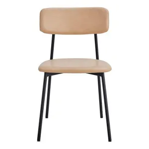 Bailey Leatherette & Metal Dining Chair, Set of 2, Beige / Black by Room Life, a Dining Chairs for sale on Style Sourcebook