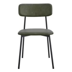 Bailey Leatherette & Metal Dining Chair, Set of 2, Olive / Black by Room Life, a Dining Chairs for sale on Style Sourcebook
