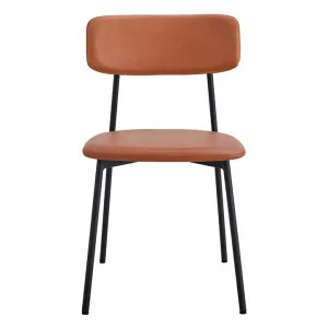 Bailey Leatherette & Metal Dining Chair, Set of 2, Tan / Black by Room Life, a Dining Chairs for sale on Style Sourcebook