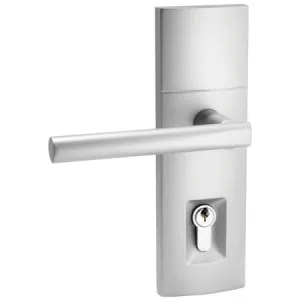 Trilock Contemporary Align Double Cylinder Entrance Lever Set in Satin Chrome by Gainsborough, a Doors & Hardware for sale on Style Sourcebook