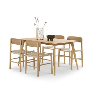 Bruno 5 Piece Dining Set with Isak Natural Oak Chairs by L3 Home, a Dining Sets for sale on Style Sourcebook