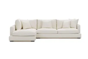 Long Beach Left Corner Sofa, White, by Lounge Lovers by Lounge Lovers, a Sofas for sale on Style Sourcebook