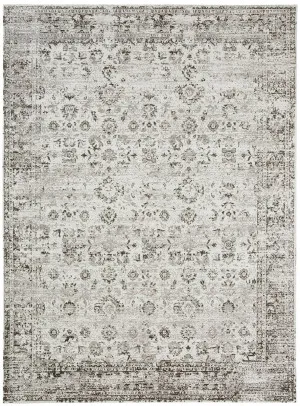 Nousha Black and White Transitional Rug by Miss Amara, a Persian Rugs for sale on Style Sourcebook