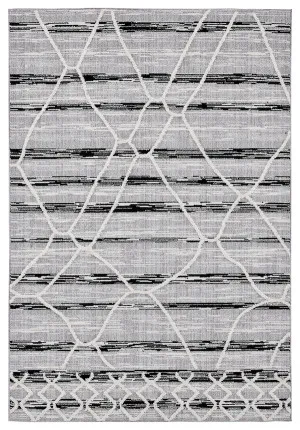 Lena Grey Black Abstract Textured Rug by Miss Amara, a Other Rugs for sale on Style Sourcebook