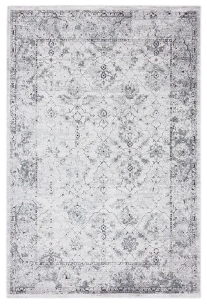 Elisha Grey and Blue Traditional Distressed Medallion Rug by Miss Amara, a Persian Rugs for sale on Style Sourcebook