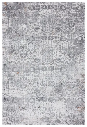 Ophelia Stone Grey Traditional Distressed Medallion Rug by Miss Amara, a Persian Rugs for sale on Style Sourcebook
