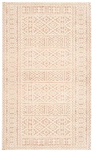 Bobbie Peach and Ivory Textured Tribal Rug by Miss Amara, a Contemporary Rugs for sale on Style Sourcebook