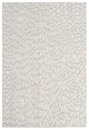 Sasha Ivory Cream And Grey Abstract Transitional Rug by Miss Amara, a Other Rugs for sale on Style Sourcebook