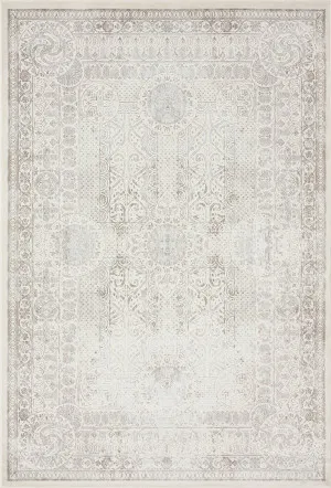 Esmeray Ivory And Grey Traditional Distressed Rug by Miss Amara, a Persian Rugs for sale on Style Sourcebook