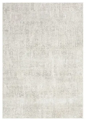 Sadiya Ivory and Grey Distressed Tribal Rug by Miss Amara, a Persian Rugs for sale on Style Sourcebook