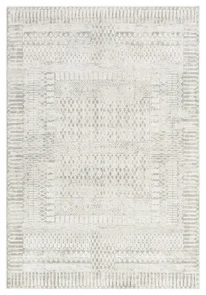 Makeda Ivory and Grey Distressed Tribal Rug by Miss Amara, a Persian Rugs for sale on Style Sourcebook