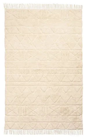Coco Ivory Tribal Textured Washable Shag Rug by Miss Amara, a Shag Rugs for sale on Style Sourcebook